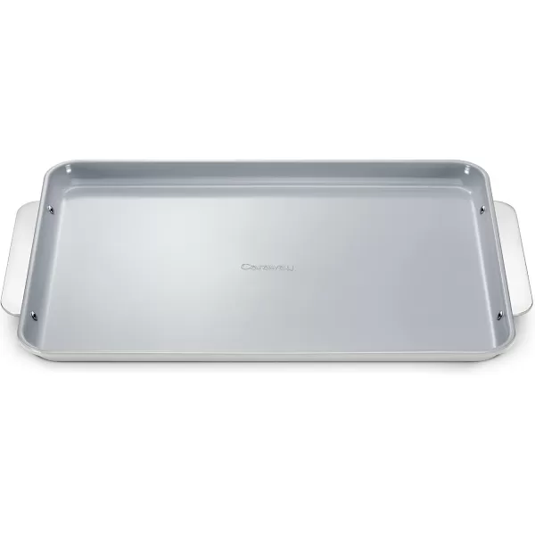 imageCaraway NonStick Ceramic Baking Sheet  Naturally Slick Ceramic Coating  NonToxic PTFE ampamp PFOA Free  Perfect for Baking Roasting and More  Medium 15quot x 10quot  CreamGray