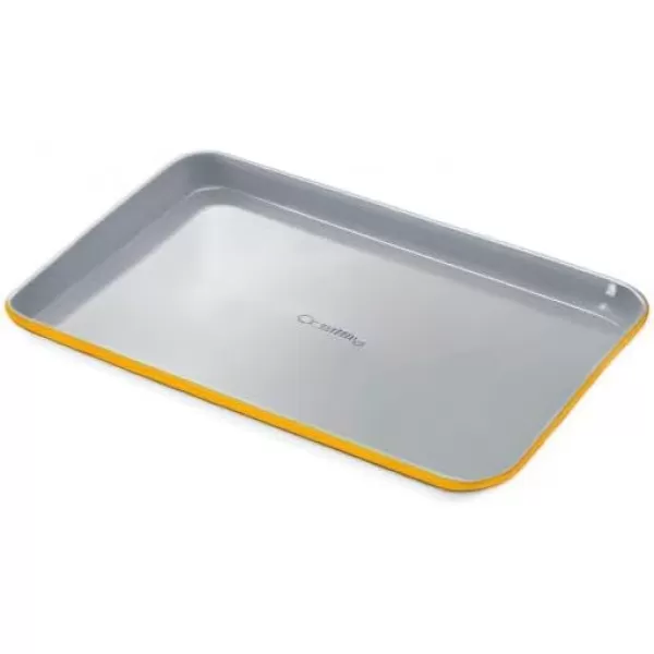 imageCaraway NonStick Ceramic Baking Sheet  Naturally Slick Ceramic Coating  NonToxic PTFE ampamp PFOA Free  Perfect for Baking Roasting and More  Medium 15quot x 10quot  CreamMarigold