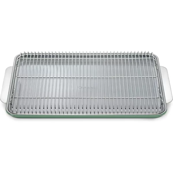 imageCaraway NonStick Ceramic Baking Sheet  Naturally Slick Ceramic Coating  NonToxic PTFE ampamp PFOA Free  Perfect for Baking Roasting and More  Medium 15quot x 10quot  CreamSage