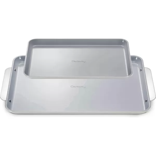 imageCaraway NonStick Ceramic Baking Sheet  Naturally Slick Ceramic Coating  NonToxic PTFE ampamp PFOA Free  Perfect for Baking Roasting and More  Medium 15quot x 10quot  CreamGray