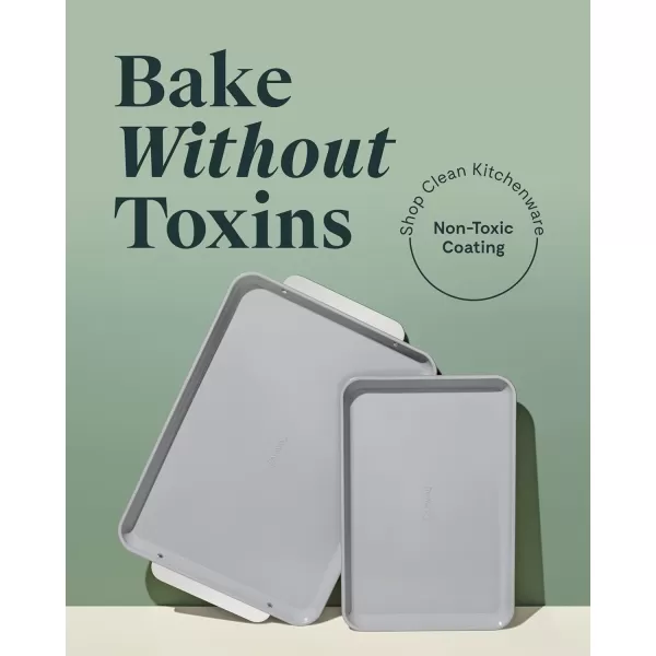 imageCaraway NonStick Ceramic Baking Sheet  Naturally Slick Ceramic Coating  NonToxic PTFE ampamp PFOA Free  Perfect for Baking Roasting and More  Medium 15quot x 10quot  CreamWhite