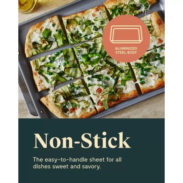 imageCaraway NonStick Ceramic Baking Sheet  Naturally Slick Ceramic Coating  NonToxic PTFE ampamp PFOA Free  Perfect for Baking Roasting and More  Medium 15quot x 10quot  CreamSage