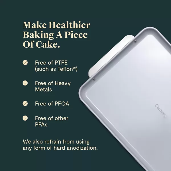 imageCaraway NonStick Ceramic Baking Sheet  Naturally Slick Ceramic Coating  NonToxic PTFE ampamp PFOA Free  Perfect for Baking Roasting and More  Medium 15quot x 10quot  CreamSlate