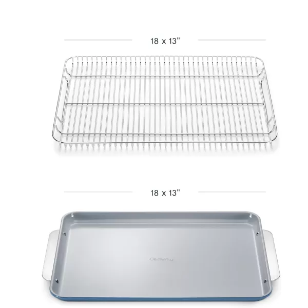 imageCaraway NonStick Ceramic Baking Sheet  Naturally Slick Ceramic Coating  NonToxic PTFE ampamp PFOA Free  Perfect for Baking Roasting and More  Medium 15quot x 10quot  CreamSlate
