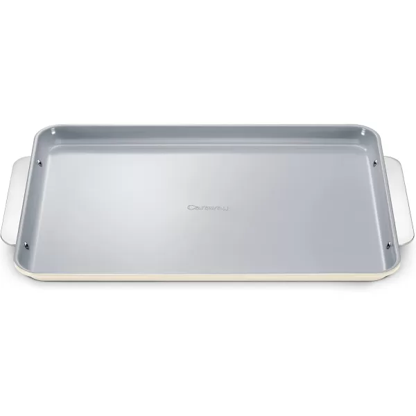 imageCaraway NonStick Ceramic Baking Sheet  Naturally Slick Ceramic Coating  NonToxic PTFE ampamp PFOA Free  Perfect for Baking Roasting and More  Medium 15quot x 10quot  CreamCream