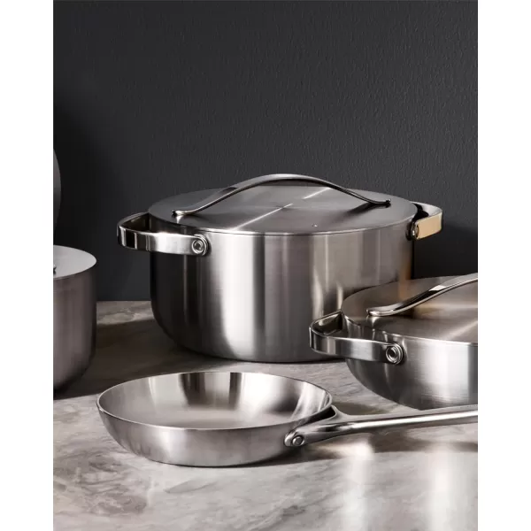 imageCaraway Stainless Steel Dutch Oven 45 Qt  5Ply Stainless Steel  Oven Safe ampamp Stovetop Agnostic  Non Toxic PTFE ampamp PFOA Free