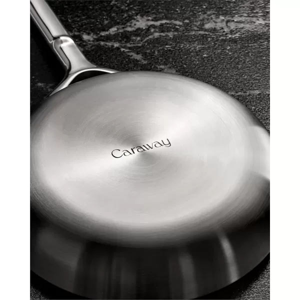 imageCaraway Stainless Steel Fry Pan 27 qt 105quot  5Ply Stainless Steel Pan  Oven Safe ampamp Stovetop Agnostic  Non Toxic PTFE ampamp PFOA Free105 IN