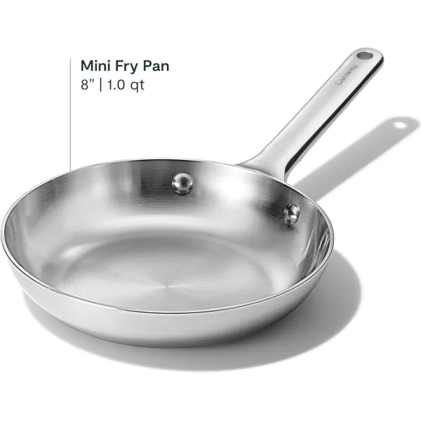 imageCaraway Stainless Steel Fry Pan 27 qt 105quot  5Ply Stainless Steel Pan  Oven Safe ampamp Stovetop Agnostic  Non Toxic PTFE ampamp PFOA Free8 IN
