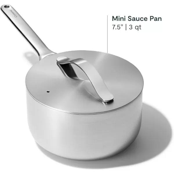 imageCaraway Stainless Steel Sauce Pan 175 Qt  5Ply Stainless Steel  Oven Safe ampamp Stovetop Agnostic  Non Toxic PTFE ampamp PFOA Free175 Qt