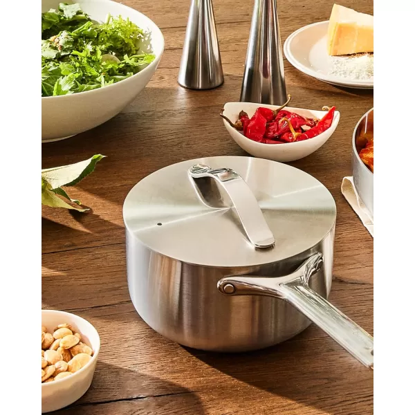 imageCaraway Stainless Steel Sauce Pan 175 Qt  5Ply Stainless Steel  Oven Safe ampamp Stovetop Agnostic  Non Toxic PTFE ampamp PFOA Free175 Qt