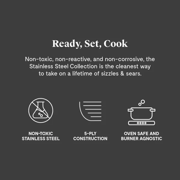 imageCaraway Stainless Steel Sauce Pan 175 Qt  5Ply Stainless Steel  Oven Safe ampamp Stovetop Agnostic  Non Toxic PTFE ampamp PFOA Free3 Qt