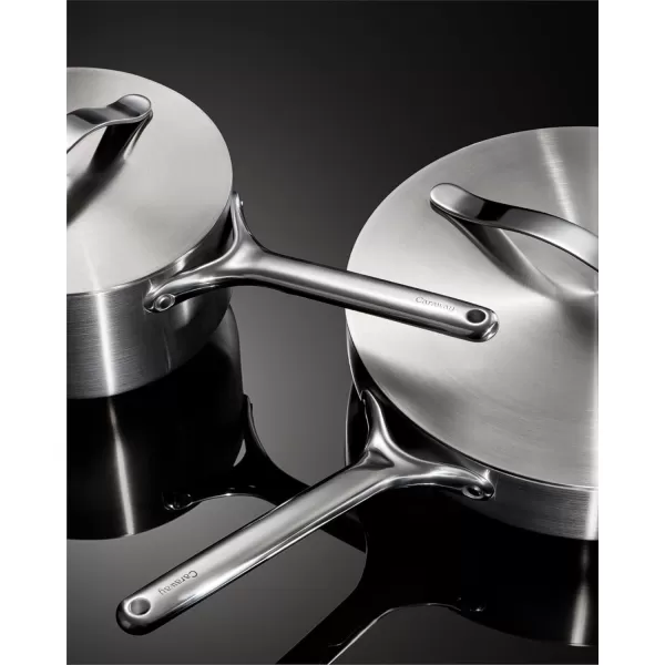 imageCaraway Stainless Steel Saut Pan 45 Qt  5Ply Stainless Steel  Oven Safe ampamp Stovetop Agnostic  Non Toxic PTFE ampamp PFOA Free