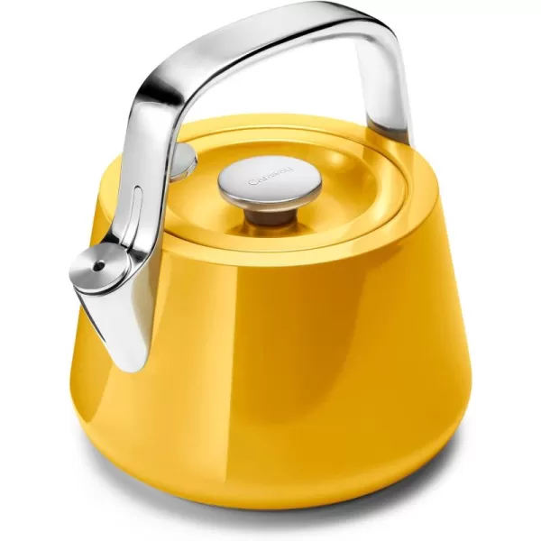 imageCaraway 2 Quart Whistling Tea Kettle  Durable Stainless Steel Tea Pot  Fast Boiling Stovetop Agnostic  NonToxic PTFE ampamp PFOA Free  Includes Pot Holder  NavyMarigold