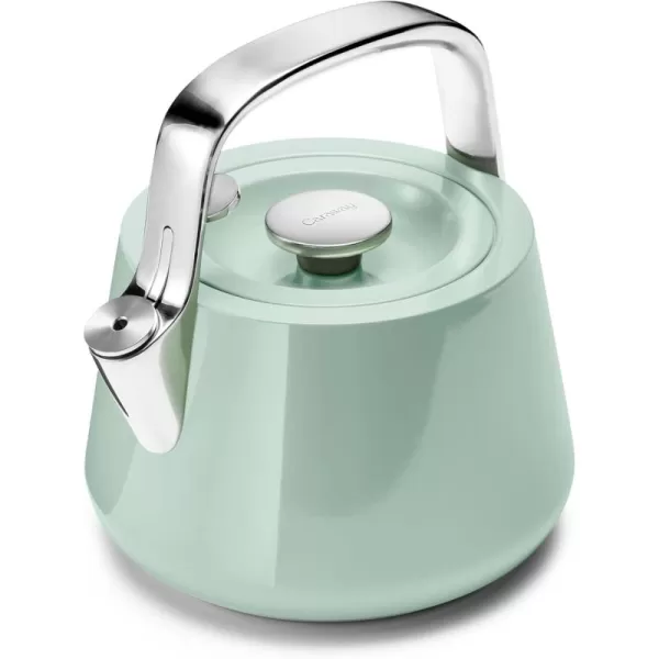 imageCaraway 2 Quart Whistling Tea Kettle  Durable Stainless Steel Tea Pot  Fast Boiling Stovetop Agnostic  NonToxic PTFE ampamp PFOA Free  Includes Pot Holder  NavyMist