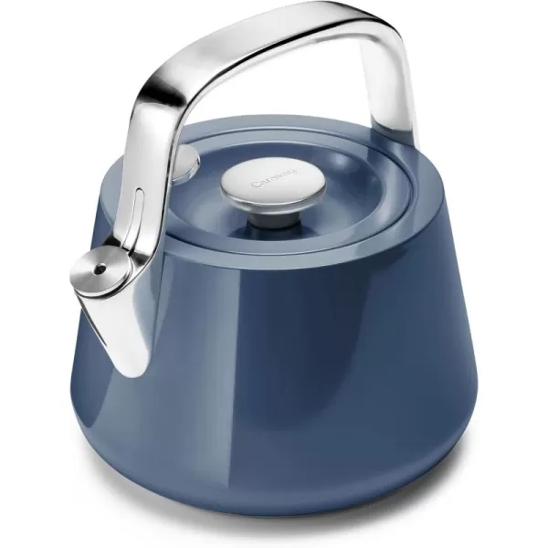 imageCaraway 2 Quart Whistling Tea Kettle  Durable Stainless Steel Tea Pot  Fast Boiling Stovetop Agnostic  NonToxic PTFE ampamp PFOA Free  Includes Pot Holder  NavyNavy