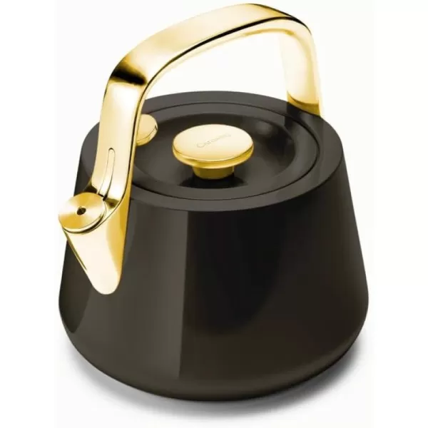 imageCaraway 2 Quart Whistling Tea Kettle  Durable Stainless Steel Tea Pot  Fast Boiling Stovetop Agnostic  NonToxic PTFE ampamp PFOA Free  Includes Pot Holder  NavyBlack