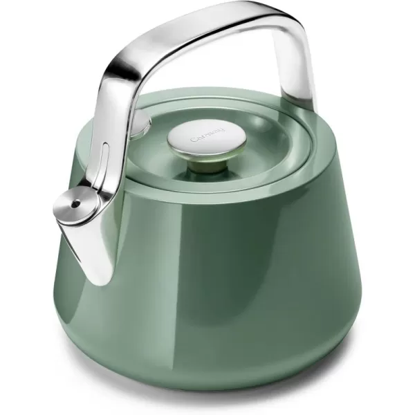 imageCaraway 2 Quart Whistling Tea Kettle  Durable Stainless Steel Tea Pot  Fast Boiling Stovetop Agnostic  NonToxic PTFE ampamp PFOA Free  Includes Pot Holder  NavySage