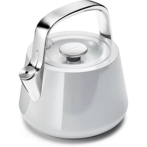 imageCaraway 2 Quart Whistling Tea Kettle  Durable Stainless Steel Tea Pot  Fast Boiling Stovetop Agnostic  NonToxic PTFE ampamp PFOA Free  Includes Pot Holder  NavyGray