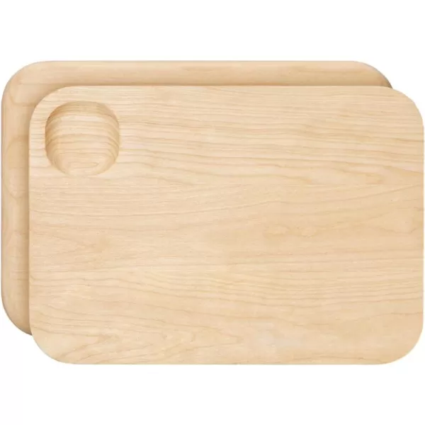 imageCaraway 4Piece Double Sided Wood Cutting Board Set  Made From FSCCertified Birch Wood  Mineral Oil ampamp Wax Finish  3 Sizes  Small Medium ampamp Large  Storage Organizers Included10L x 7W