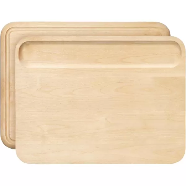 imageCaraway 4Piece Double Sided Wood Cutting Board Set  Made From FSCCertified Birch Wood  Mineral Oil ampamp Wax Finish  3 Sizes  Small Medium ampamp Large  Storage Organizers Included14L x 10W