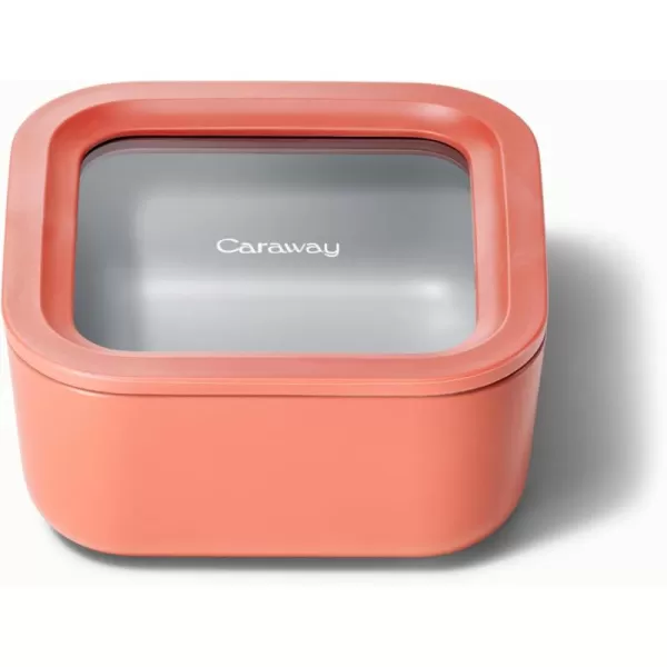 imageCaraway Glass Food Storage 10 Cup Glass Container  Ceramic Coated Food Container  Easy to Store Non Toxic Non Stick Lunch Box Container with Glass Lids Dishwasher Oven ampamp Microwave Safe  MistPerracotta