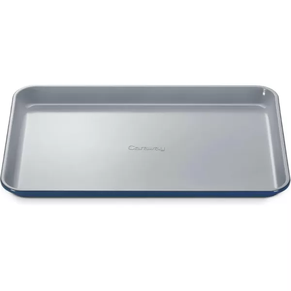 imageCaraway NonStick Ceramic Baking Sheet  Naturally Slick Ceramic Coating  NonToxic PTFE ampamp PFOA Free  Perfect for Baking Roasting and More  Medium 15quot x 10quot  CreamNavy