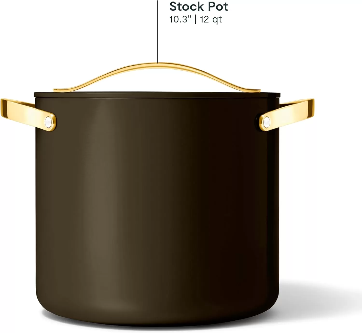 imageCaraway Stock Pot  12 Qt Ceramic Coated Pot With Lid  Fee From Forever Chemicals  Large Pot for Bigger Batches  NavyBlack