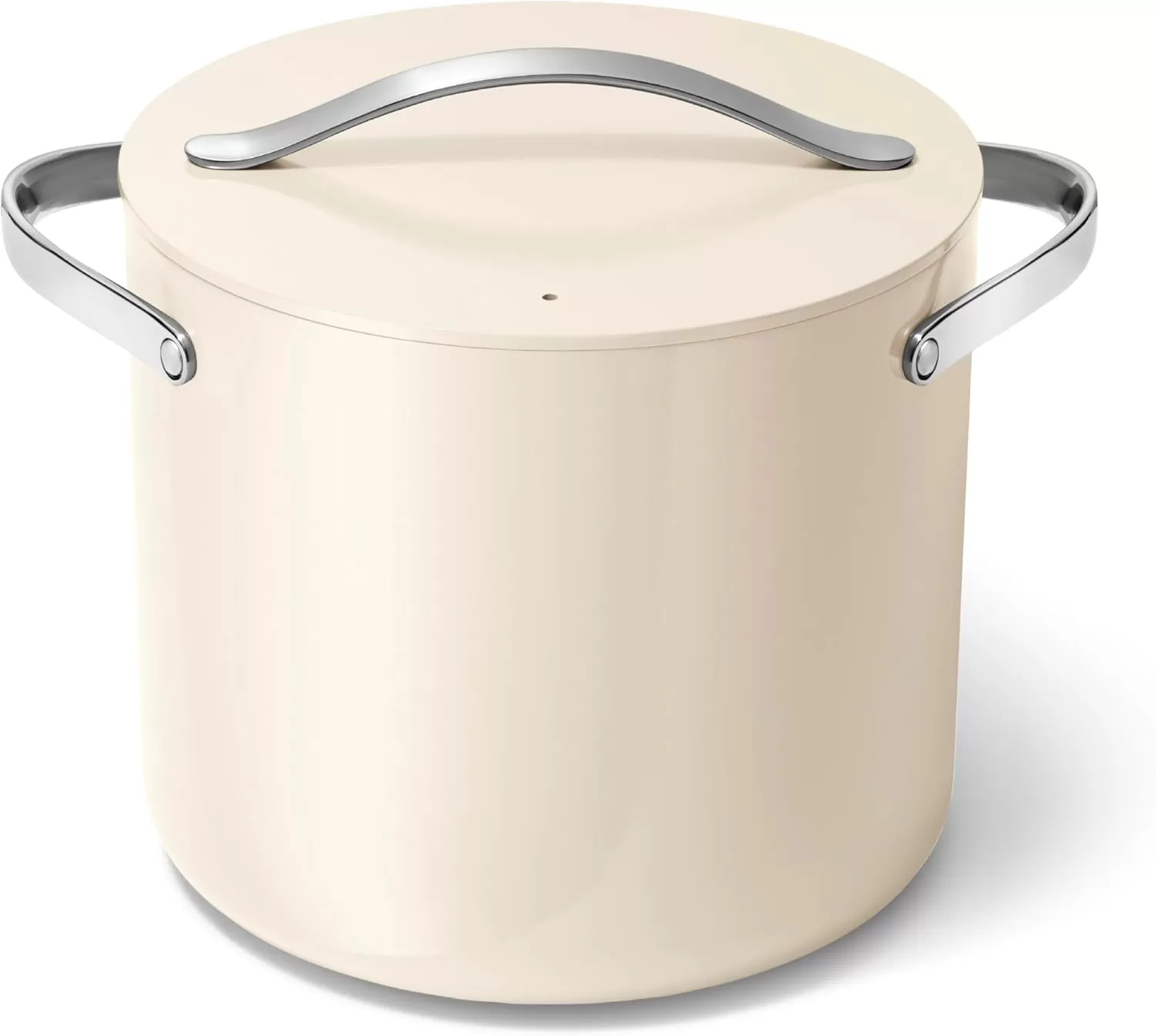 imageCaraway Stock Pot  12 Qt Ceramic Coated Pot With Lid  Fee From Forever Chemicals  Large Pot for Bigger Batches  NavyCream
