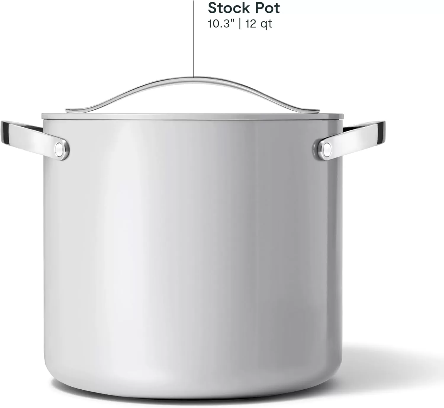 imageCaraway Stock Pot  12 Qt Ceramic Coated Pot With Lid  Fee From Forever Chemicals  Large Pot for Bigger Batches  NavyGray
