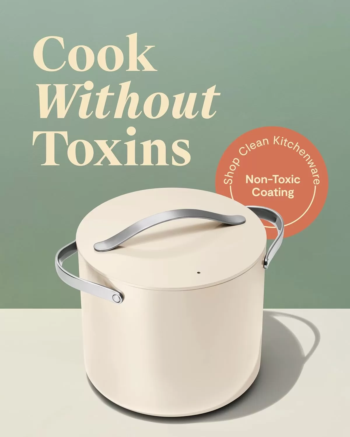 imageCaraway Stock Pot  12 Qt Ceramic Coated Pot With Lid  Fee From Forever Chemicals  Large Pot for Bigger Batches  NavyGray