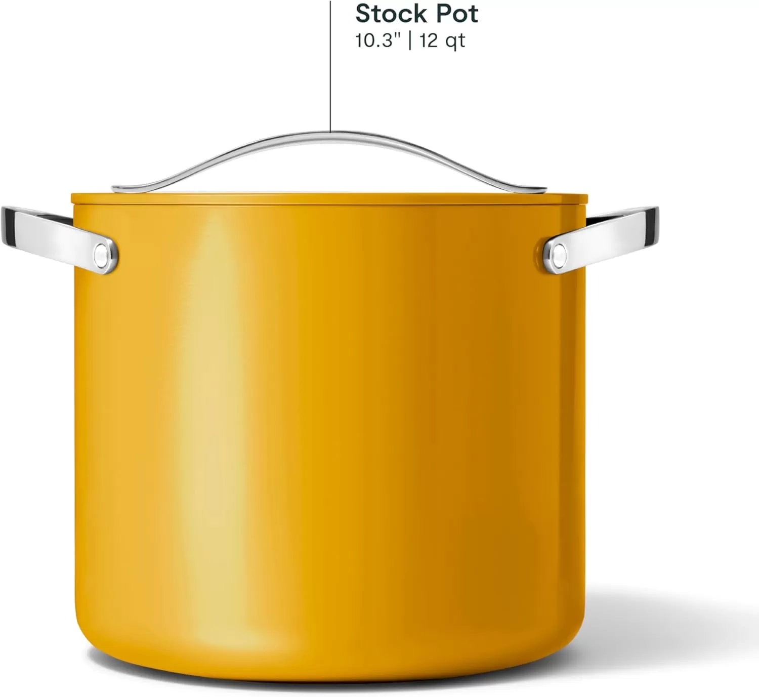 imageCaraway Stock Pot  12 Qt Ceramic Coated Pot With Lid  Fee From Forever Chemicals  Large Pot for Bigger Batches  NavyMarigold