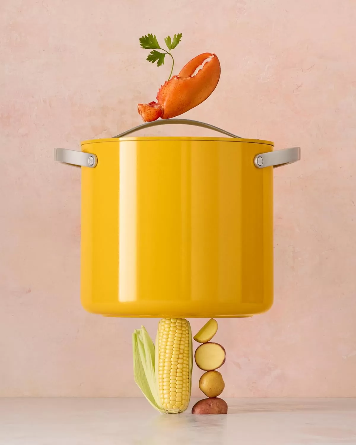 imageCaraway Stock Pot  12 Qt Ceramic Coated Pot With Lid  Fee From Forever Chemicals  Large Pot for Bigger Batches  NavySage