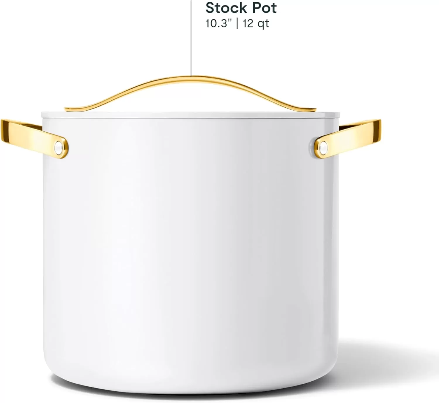 imageCaraway Stock Pot  12 Qt Ceramic Coated Pot With Lid  Fee From Forever Chemicals  Large Pot for Bigger Batches  NavyWhite