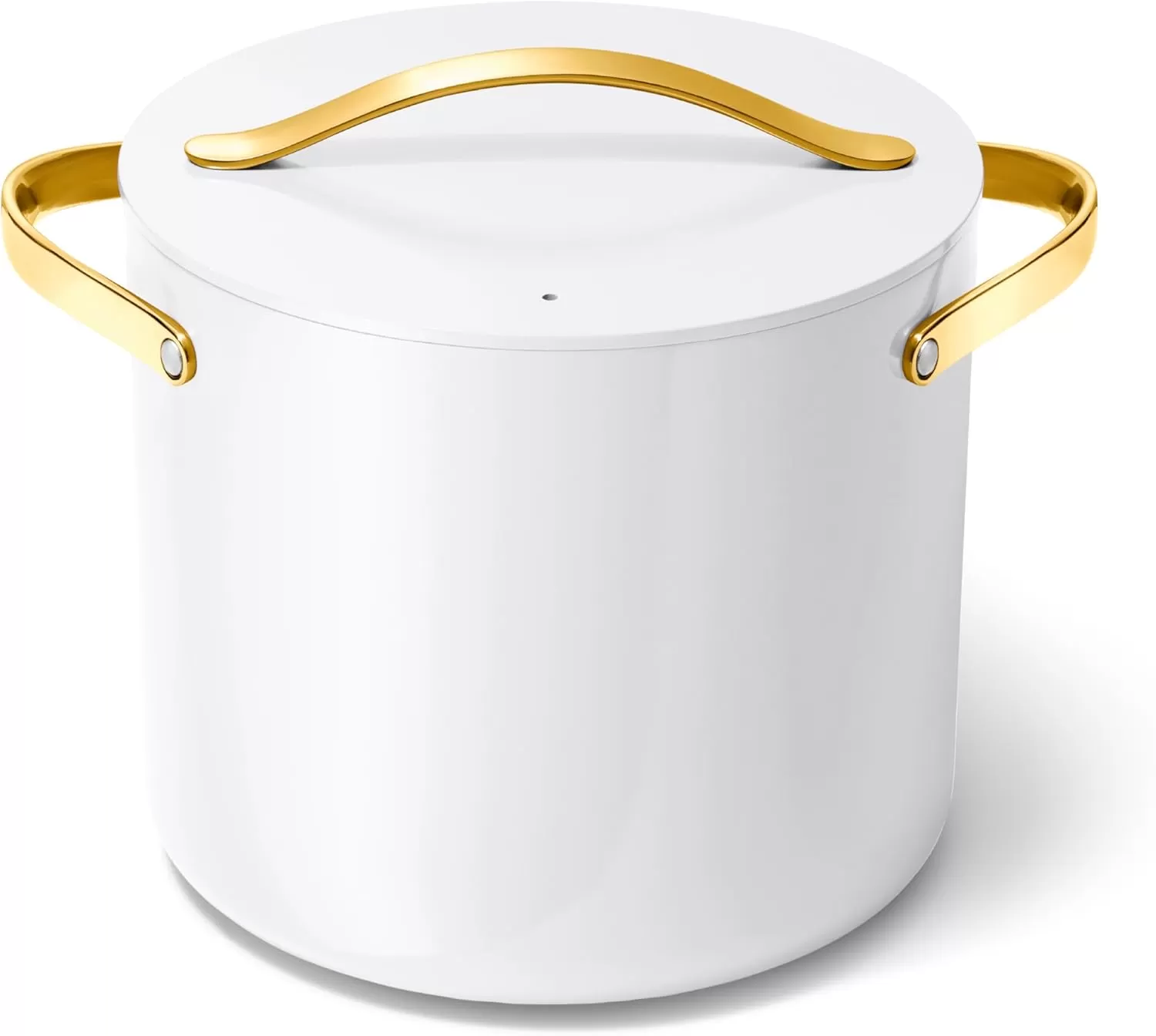 imageCaraway Stock Pot  12 Qt Ceramic Coated Pot With Lid  Fee From Forever Chemicals  Large Pot for Bigger Batches  NavyWhite