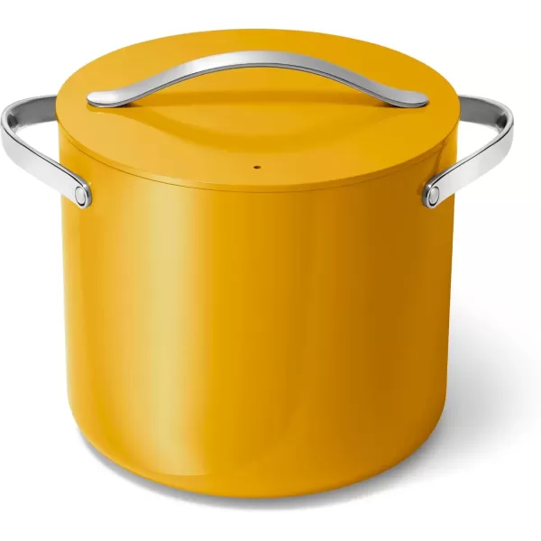 imageCaraway Stock Pot  12 Qt Ceramic Coated Pot With Lid  Fee From Forever Chemicals  Large Pot for Bigger Batches  NavyMarigold
