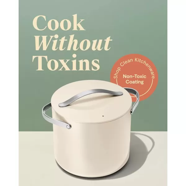 imageCaraway Stock Pot  12 Qt Ceramic Coated Pot With Lid  Fee From Forever Chemicals  Large Pot for Bigger Batches  NavyPerracotta