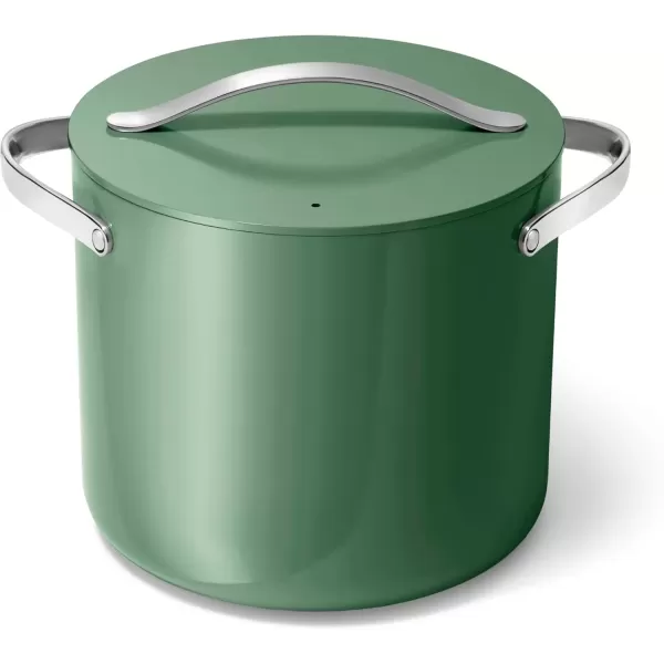 imageCaraway Stock Pot  12 Qt Ceramic Coated Pot With Lid  Fee From Forever Chemicals  Large Pot for Bigger Batches  NavySage
