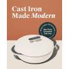 imageCaraway Enameled Cast Iron Braiser  35 qt Braiser Pan  3 Layer Enamel Coating  No Seasoning Required  Compatible With All Stovetops  Oven Safe  Free From Forever Chemicals  RustCream