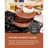 imageCaraway Enameled Cast Iron Braiser  35 qt Braiser Pan  3 Layer Enamel Coating  No Seasoning Required  Compatible With All Stovetops  Oven Safe  Free From Forever Chemicals  RustMidnight Blue