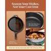 imageCaraway Enameled Cast Iron Braiser  35 qt Braiser Pan  3 Layer Enamel Coating  No Seasoning Required  Compatible With All Stovetops  Oven Safe  Free From Forever Chemicals  RustCream