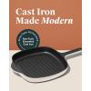 imageCaraway Enameled Cast Iron Grill Pan  105 Grill Pan for Stovetop Cooking  3 Layer Enamel Coating  No Seasoning Required  Compatible With All Stovetops  Free From Forever Chemicals  GrayLight Mist