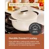 imageCaraway Enameled Dutch Oven  65 qt Cast Iron Dutch Oven With Lid  3 Layer Enamel Coating  No Seasoning Required  Compatible With All Stovetops  Oven Safe  No Forever Chemicals  RustCharcoal