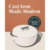 imageCaraway Enameled Dutch Oven  65 qt Cast Iron Dutch Oven With Lid  3 Layer Enamel Coating  No Seasoning Required  Compatible With All Stovetops  Oven Safe  No Forever Chemicals  RustCharcoal