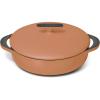 imageCaraway Enameled Cast Iron Braiser  35 qt Braiser Pan  3 Layer Enamel Coating  No Seasoning Required  Compatible With All Stovetops  Oven Safe  Free From Forever Chemicals  RustRust