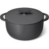 imageCaraway Enameled Dutch Oven  65 qt Cast Iron Dutch Oven With Lid  3 Layer Enamel Coating  No Seasoning Required  Compatible With All Stovetops  Oven Safe  No Forever Chemicals  RustCharcoal