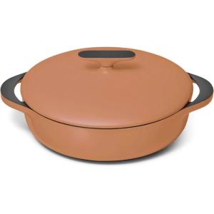 imageCaraway Enameled Cast Iron Braiser  35 qt Braiser Pan  3 Layer Enamel Coating  No Seasoning Required  Compatible With All Stovetops  Oven Safe  Free From Forever Chemicals  RustRust