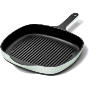 imageCaraway Enameled Cast Iron Grill Pan  105 Grill Pan for Stovetop Cooking  3 Layer Enamel Coating  No Seasoning Required  Compatible With All Stovetops  Free From Forever Chemicals  GrayLight Mist