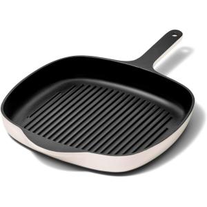 imageCaraway Enameled Cast Iron Grill Pan  105 Grill Pan for Stovetop Cooking  3 Layer Enamel Coating  No Seasoning Required  Compatible With All Stovetops  Free From Forever Chemicals  GrayCream