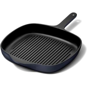 imageCaraway Enameled Cast Iron Grill Pan  105 Grill Pan for Stovetop Cooking  3 Layer Enamel Coating  No Seasoning Required  Compatible With All Stovetops  Free From Forever Chemicals  GrayDark Navy