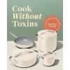 imageCaraway Cookware Collection  Specialty Cookware Set  Petite Cooker Stir Fry Pan Rondeau ampamp Stock Pot  3 Lids ampamp Storage Organizer Included  CreamWhite